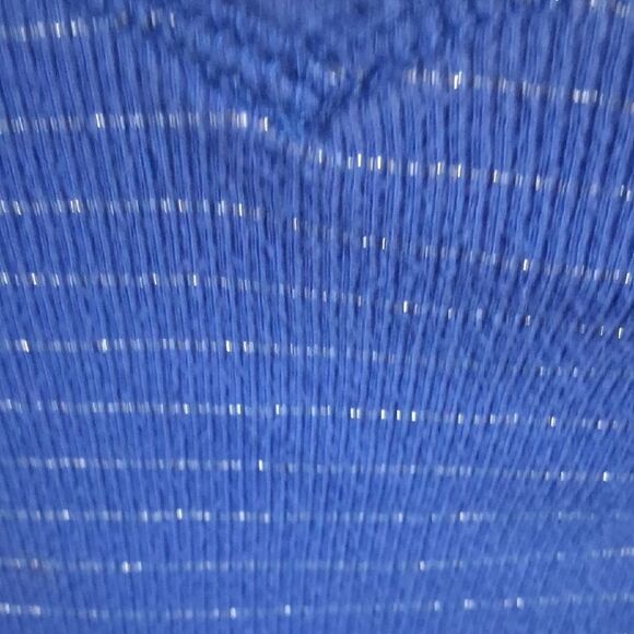 Unionbay Blue Silver Striped Hooded Women's Top - Size Large - Picture 9 of 16